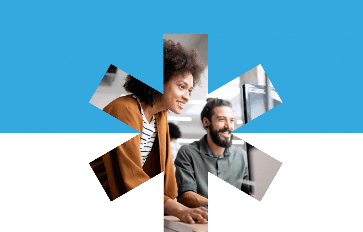 About 2 Logo mask core values with blue